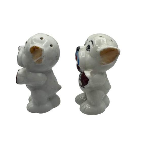 Vintage Bonzo Dog Themed Ceramic Salt & Pepper Shakers Long Beach Souvenirs - Picture 2 of 5